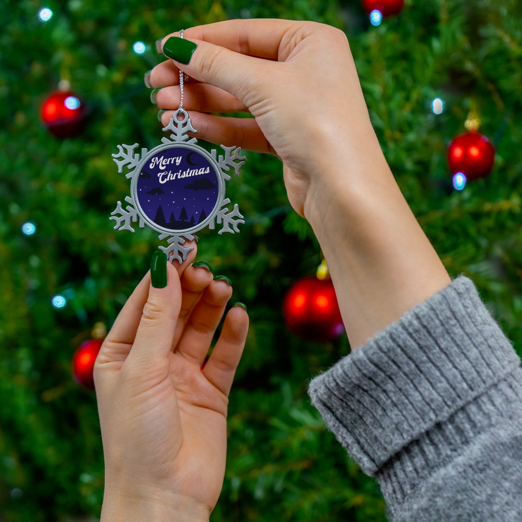 Pewter Snowflake Ornament