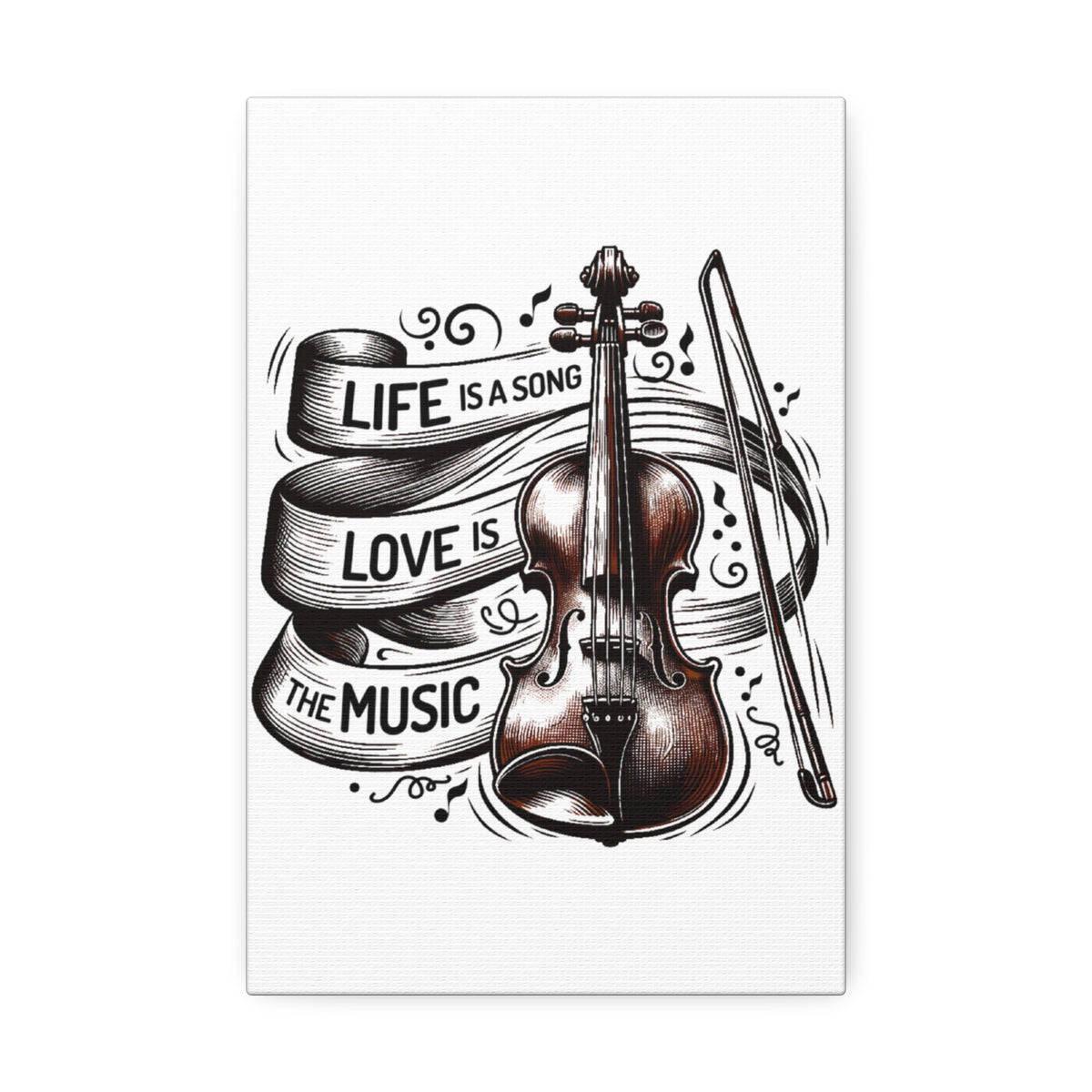 Violin Wall Art Canvas