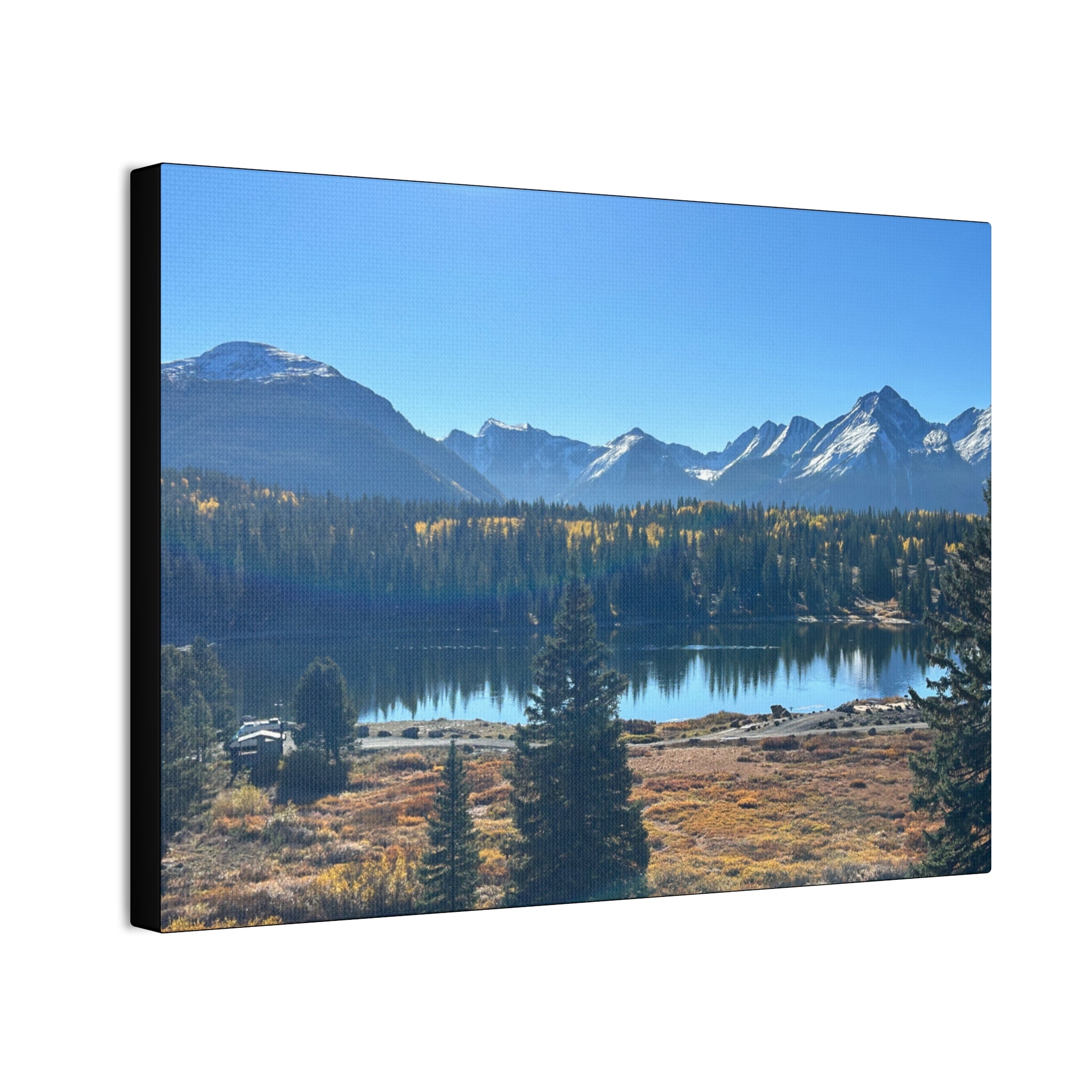 Mountain Lake Landscape Canvas
