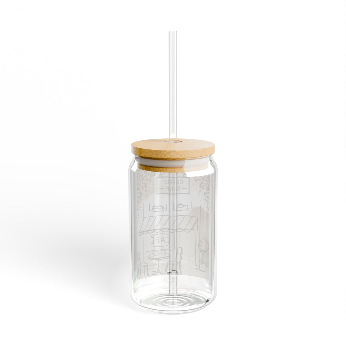 Coffee Shop Sipper Glass
