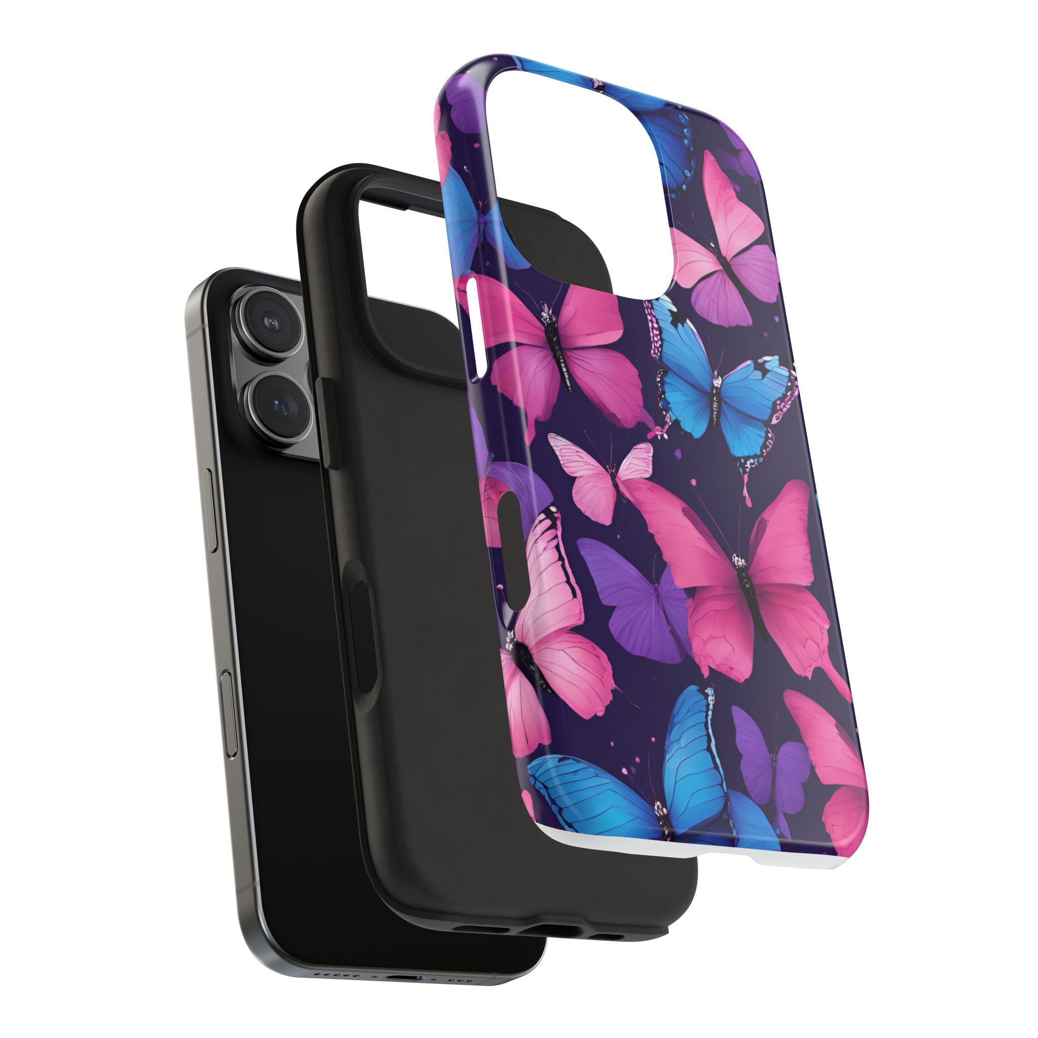Butterfly Phone Case (Pink,Purple and Blue)