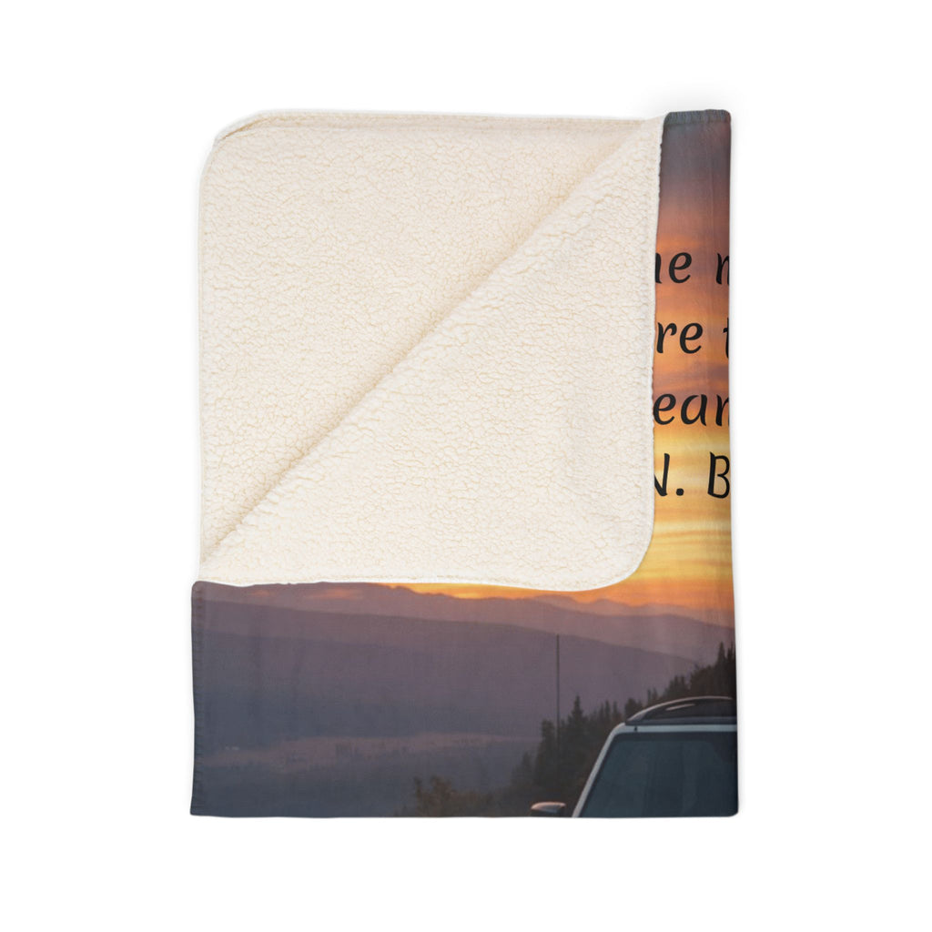Adventure SUV Sunset Sherpa Blanket