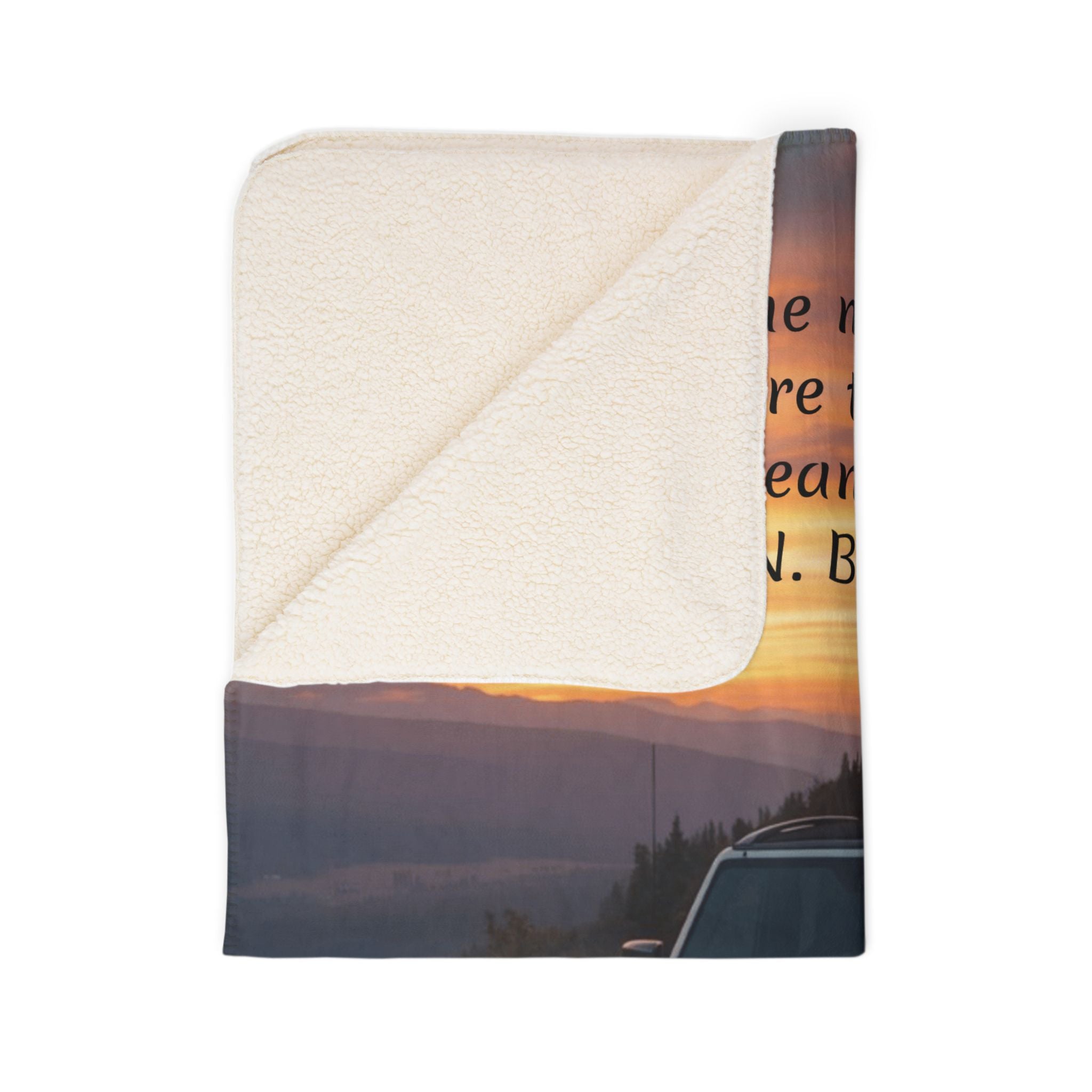 Adventure SUV Sunset Sherpa Blanket