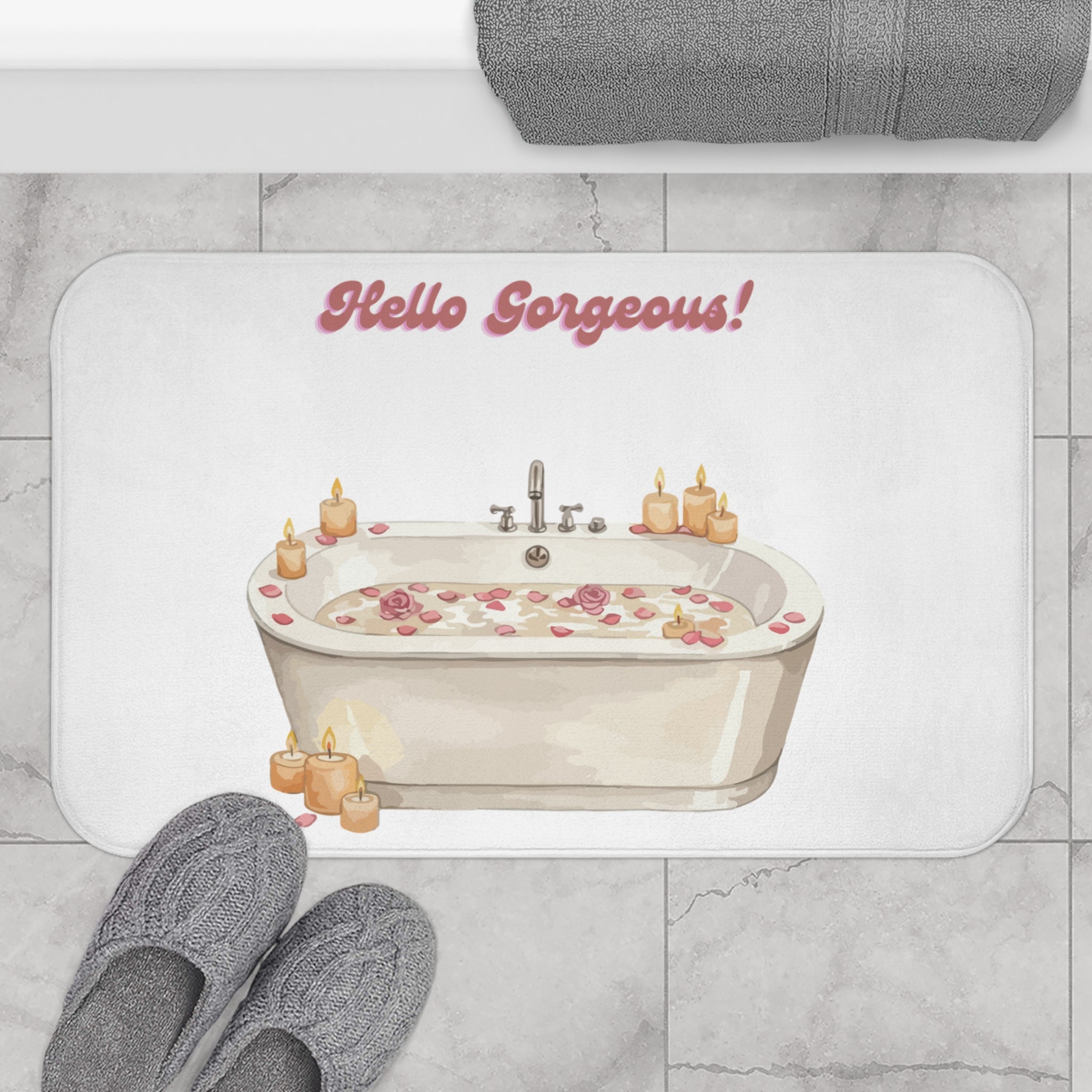 Hello Gorgeous Bath Mat