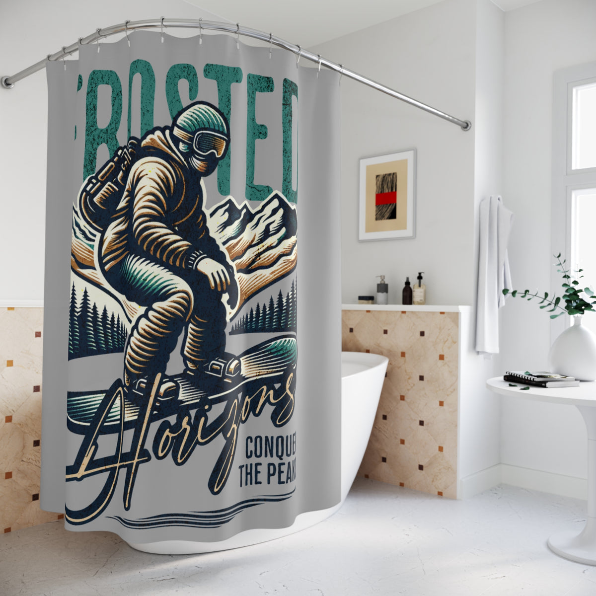 Snowboarder Shower Curtain
