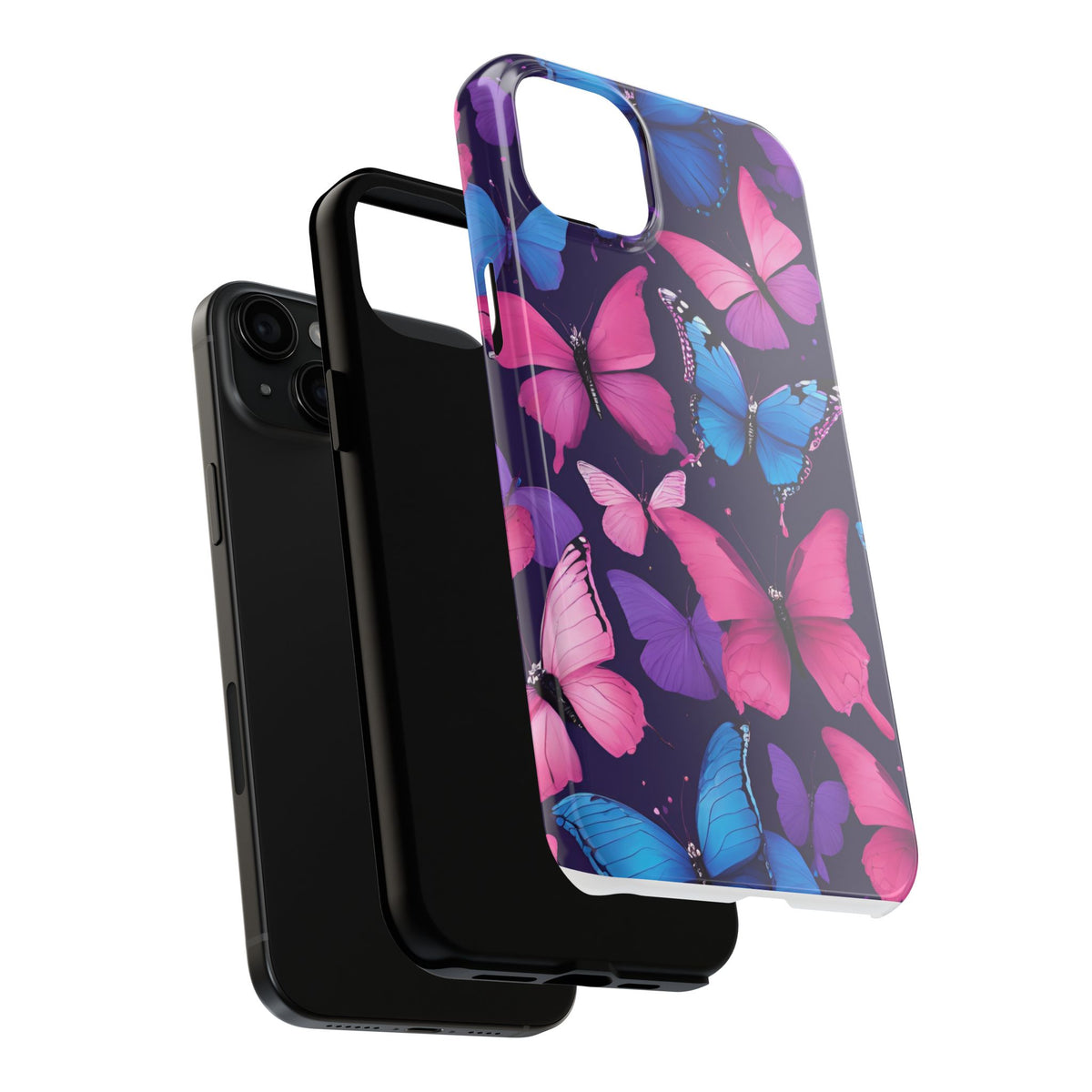 Butterfly Phone Case (Pink,Purple and Blue)