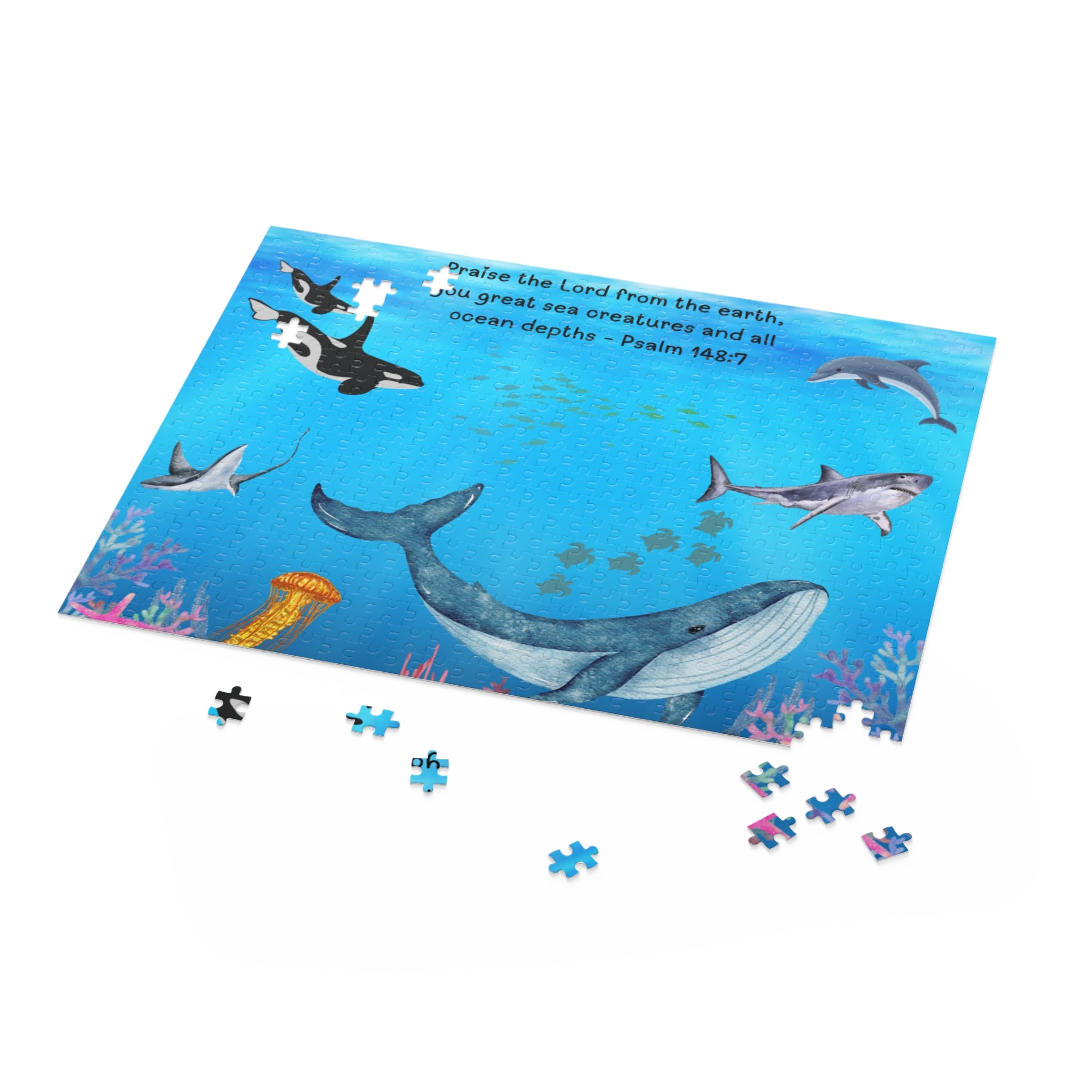 Sea Creatures Puzzle (Psalm 148:7) (120/252/500pcs)