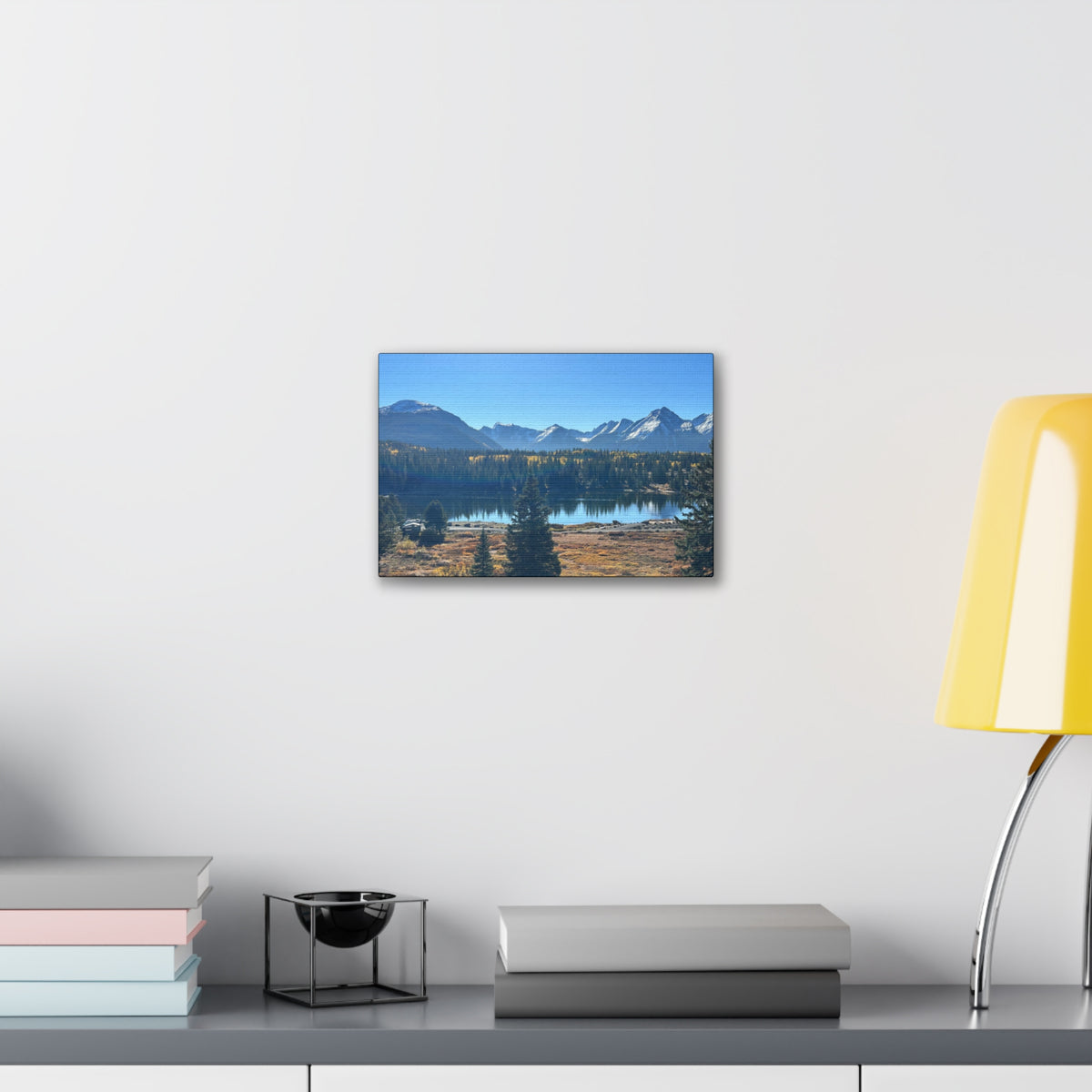 Mountain Lake Landscape Canvas