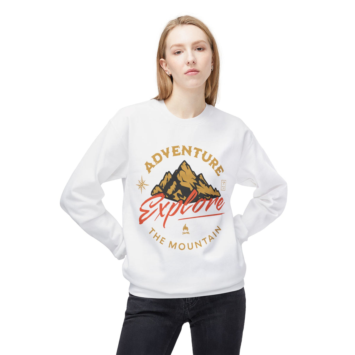 Adventure Explore Mountain Crewneck