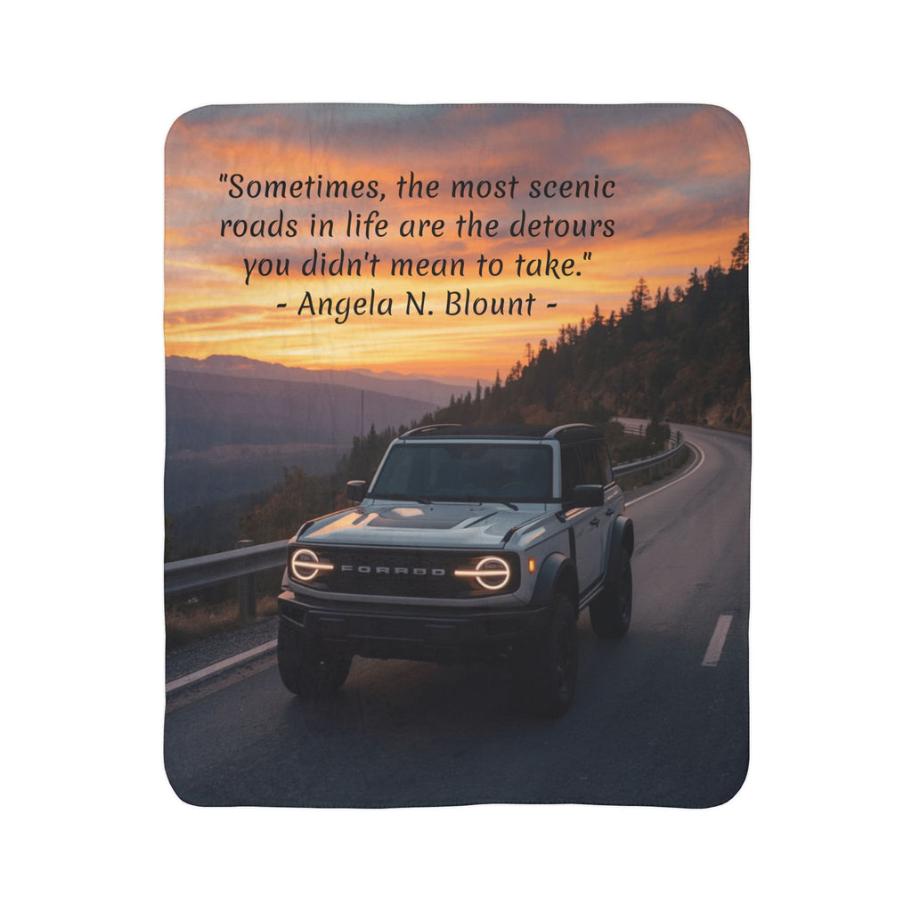 Adventure SUV Sunset Sherpa Blanket