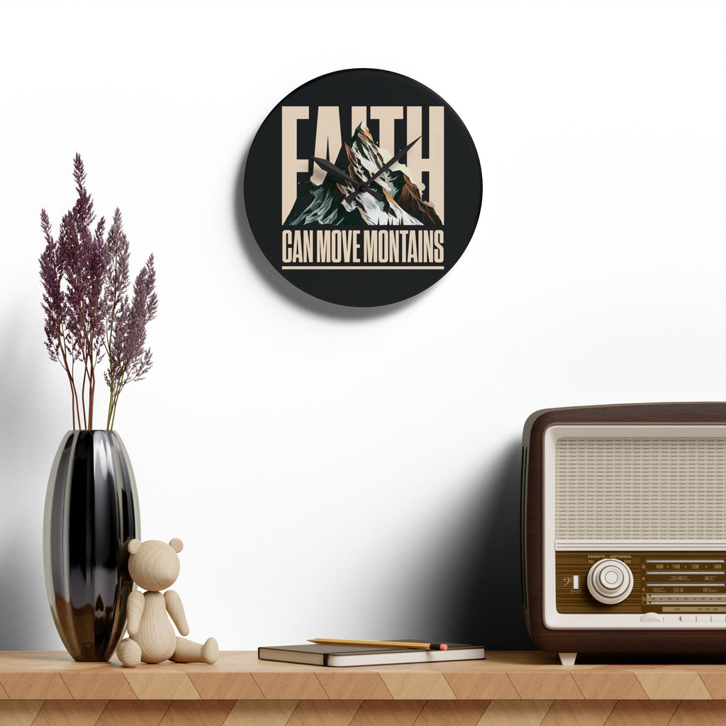 Faith Can Move Mountains Wall Clock