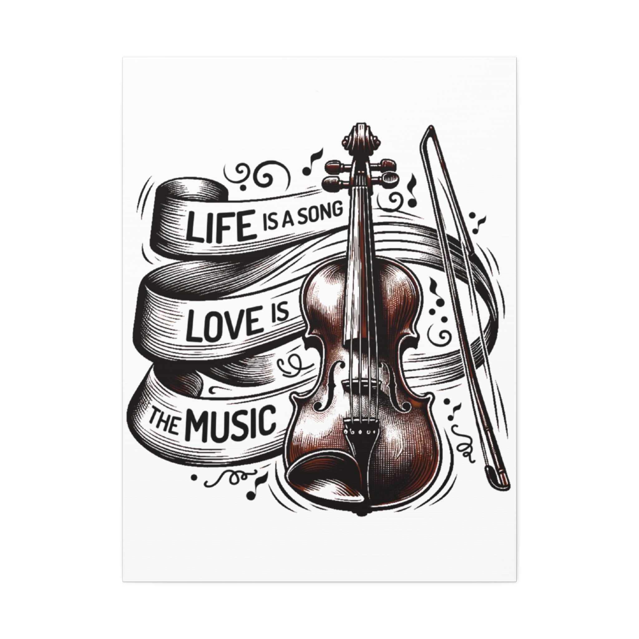 Violin Wall Art Canvas
