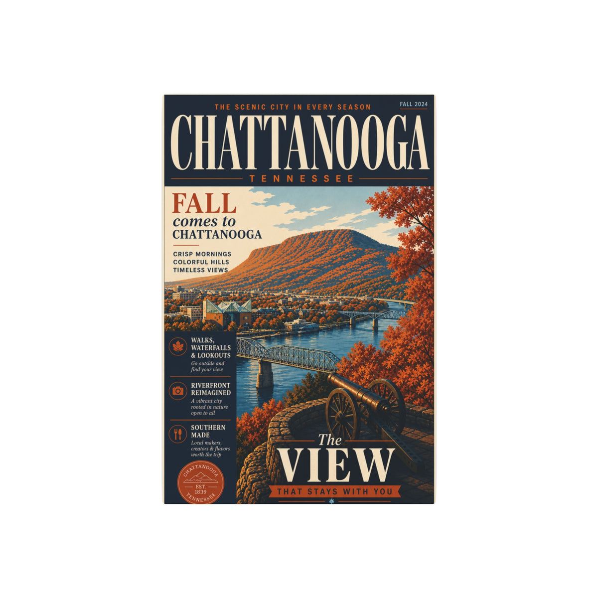 Chattanooga Tennesssee Metal Art Sign
