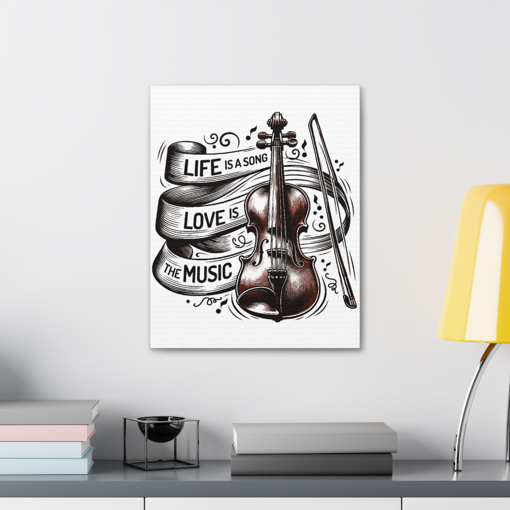 Violin Wall Art Canvas