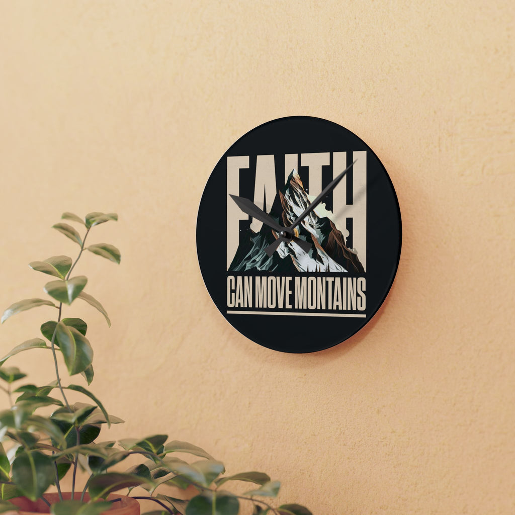 Faith Can Move Mountains Wall Clock