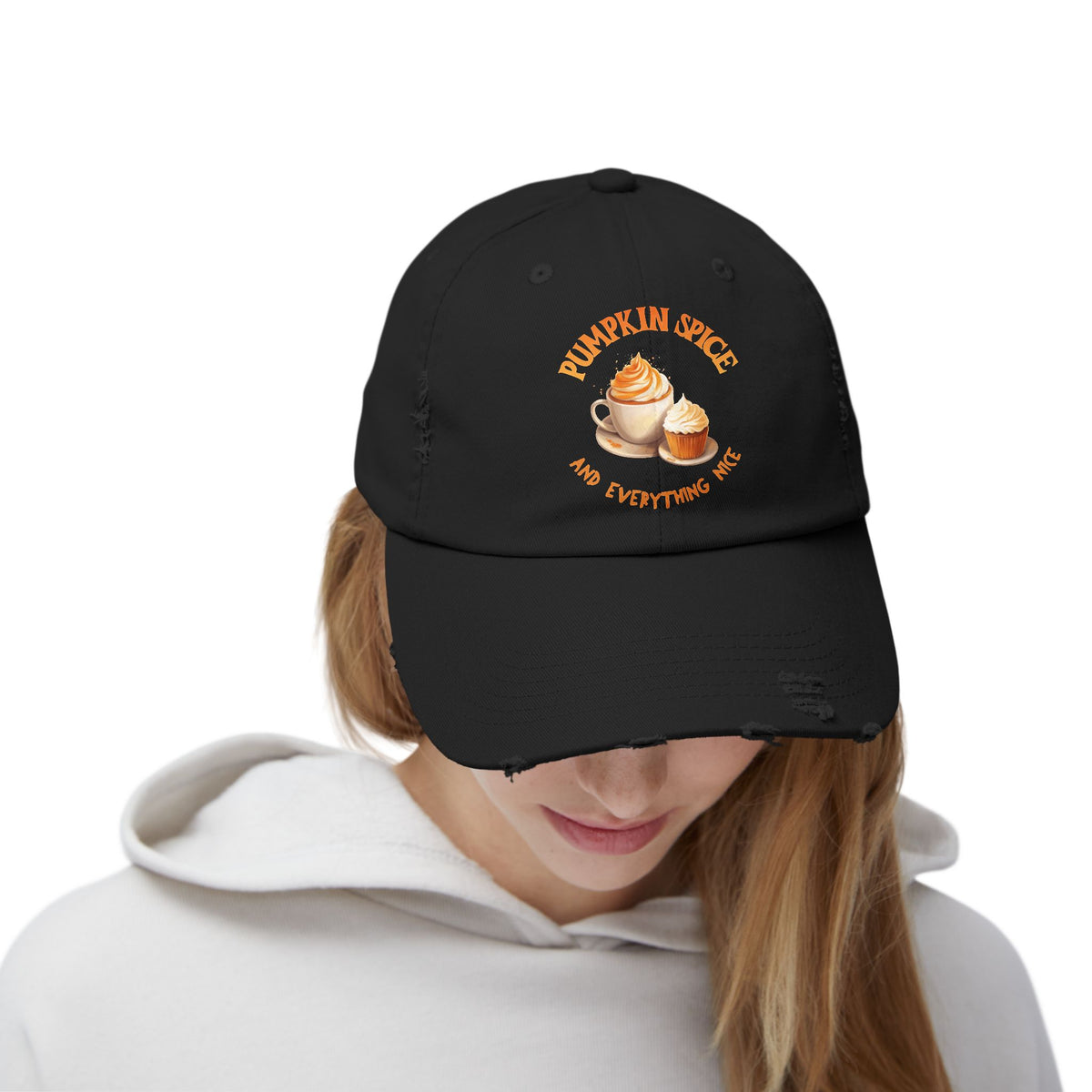 Pumpkin Spice Distressed Hat