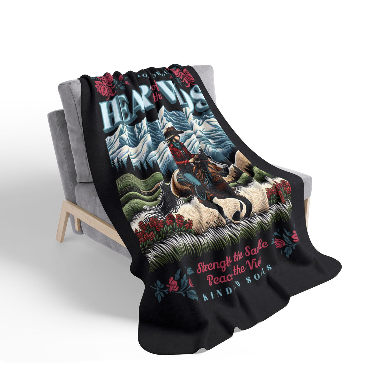 Heart of the Wilds Fleece Sherpa Blanket
