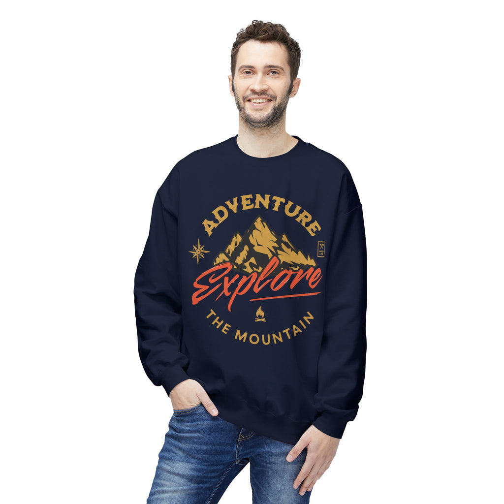 Adventure Explore Mountain Crewneck