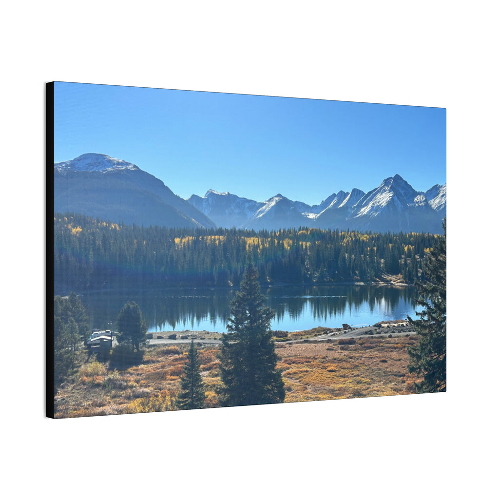 Mountain Lake Landscape Canvas