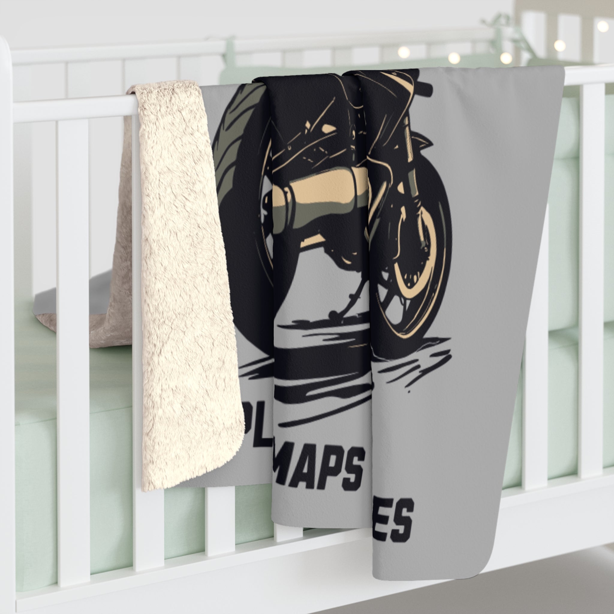 Just Ride Motorcycle Sherpa Blanket