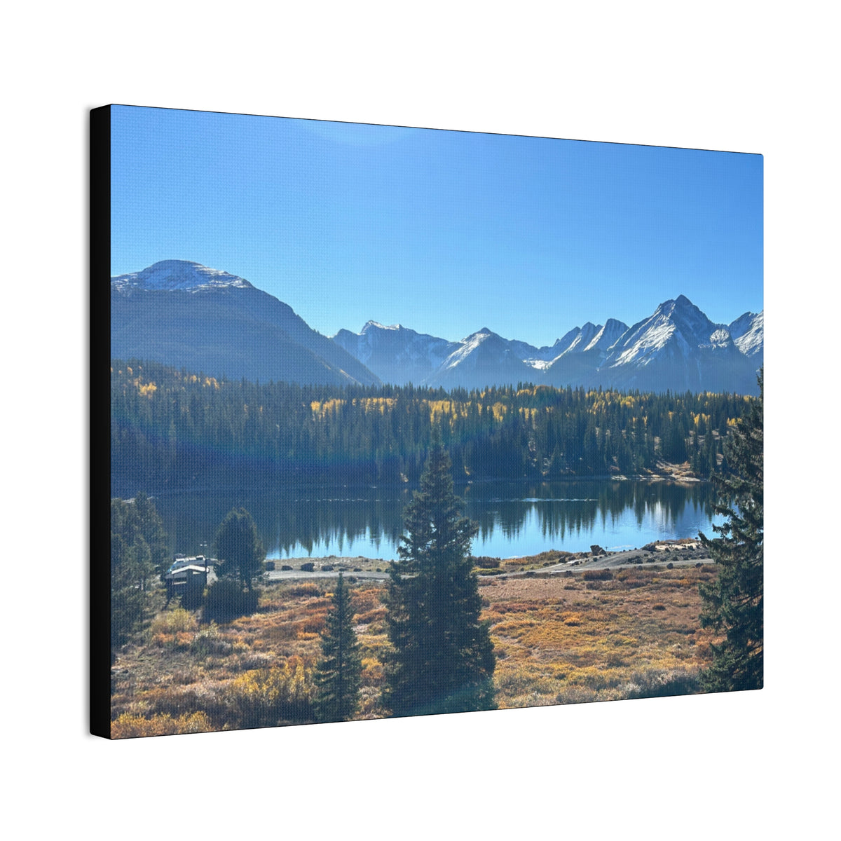Mountain Lake Landscape Canvas
