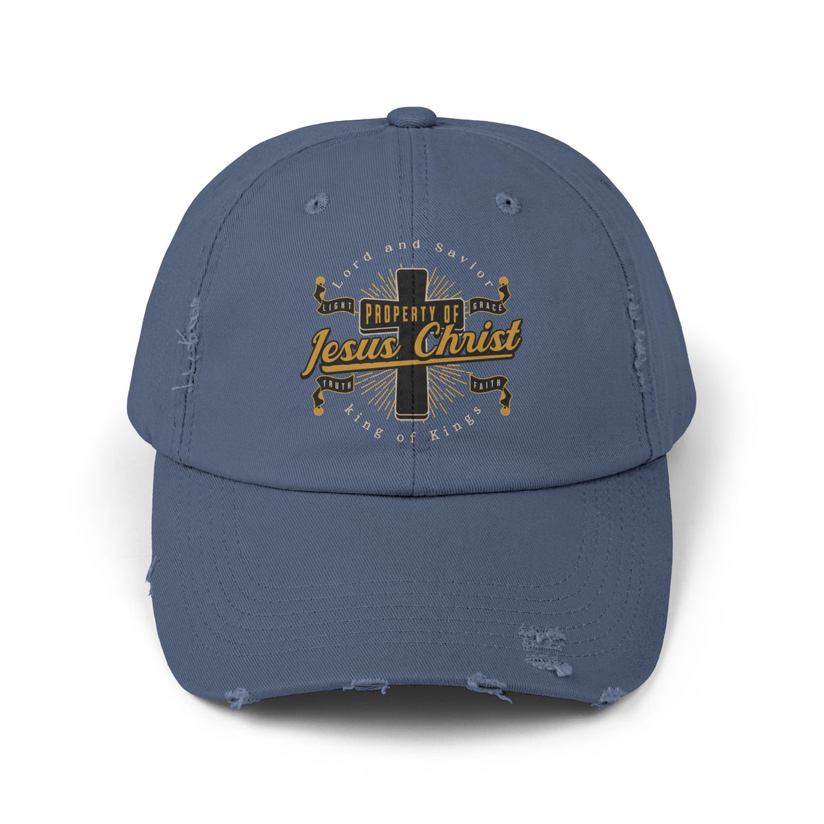 "Property of Jesus Christ" Distressed Baseball Cap