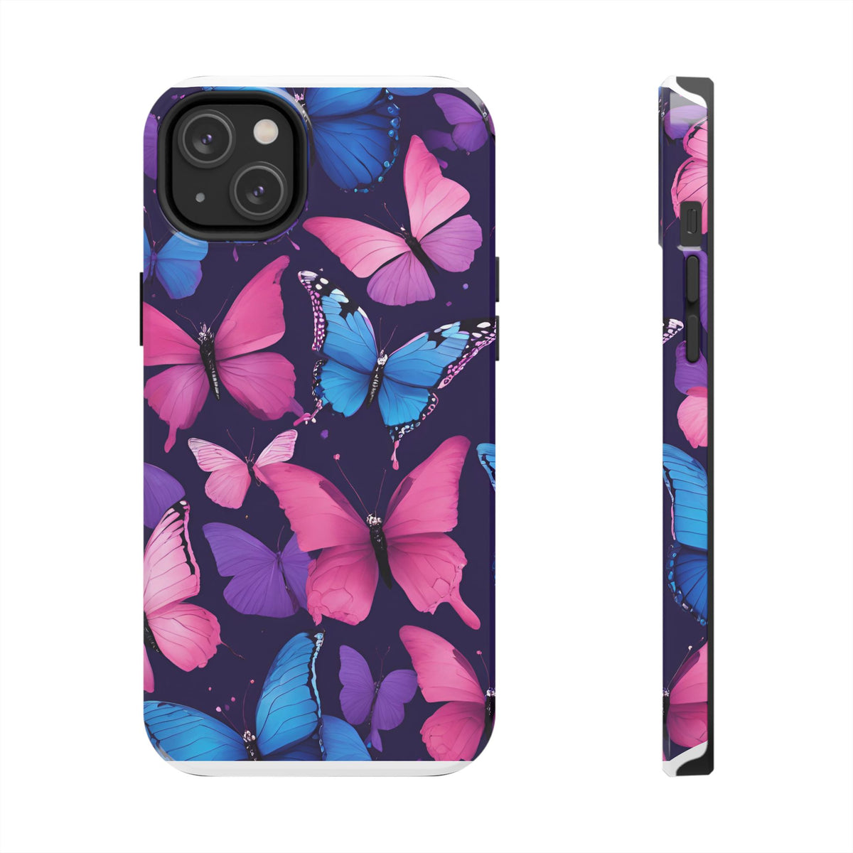 Butterfly Phone Case (Pink,Purple and Blue)