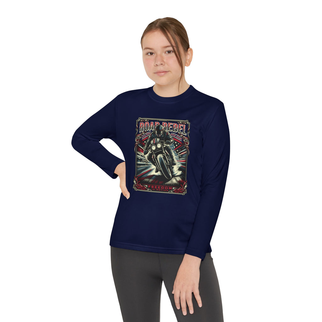 "Road Rebel" Motorcycle Youth LS T-Shirt