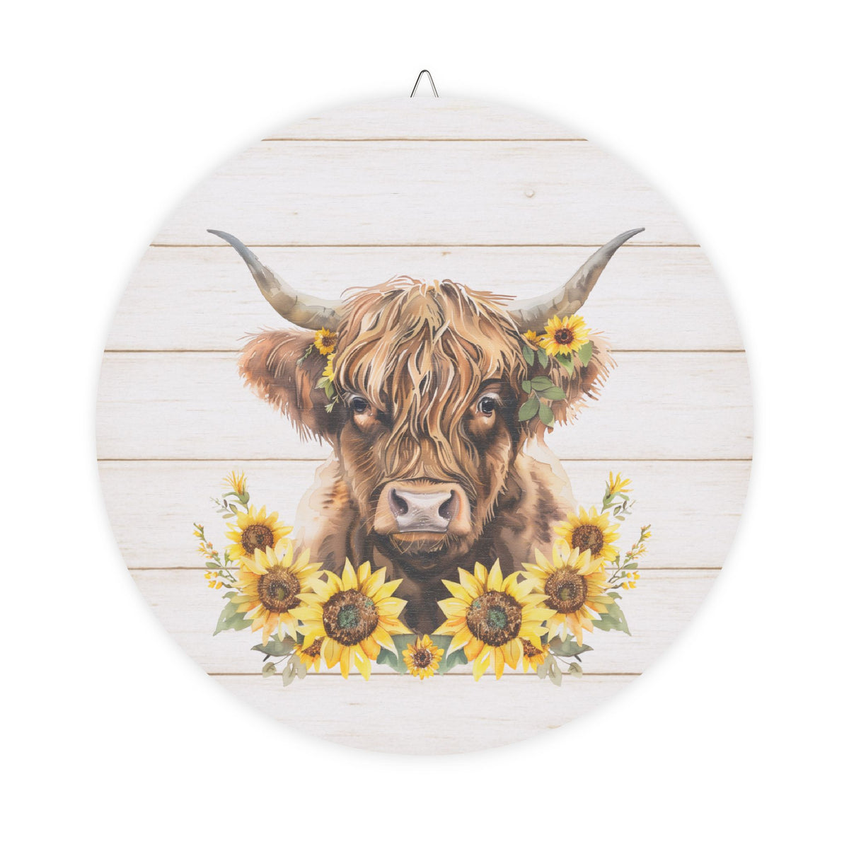 Sunflower Highland Cow Wall Decor