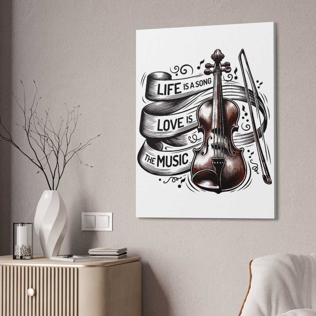 Violin Wall Art Canvas