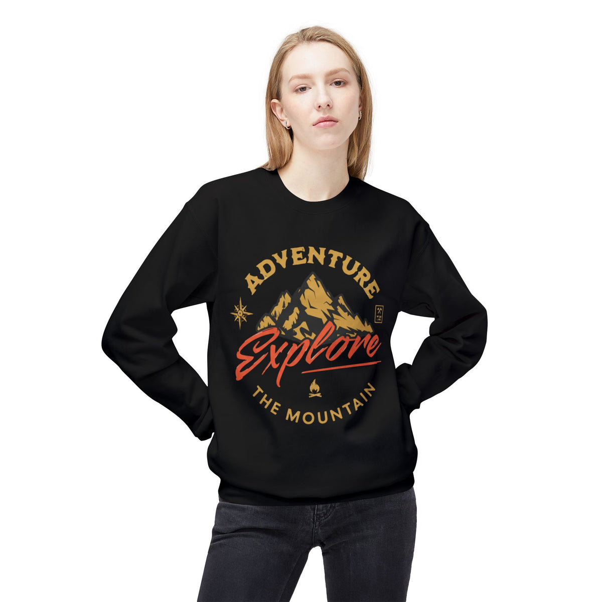 Adventure Explore Mountain Crewneck