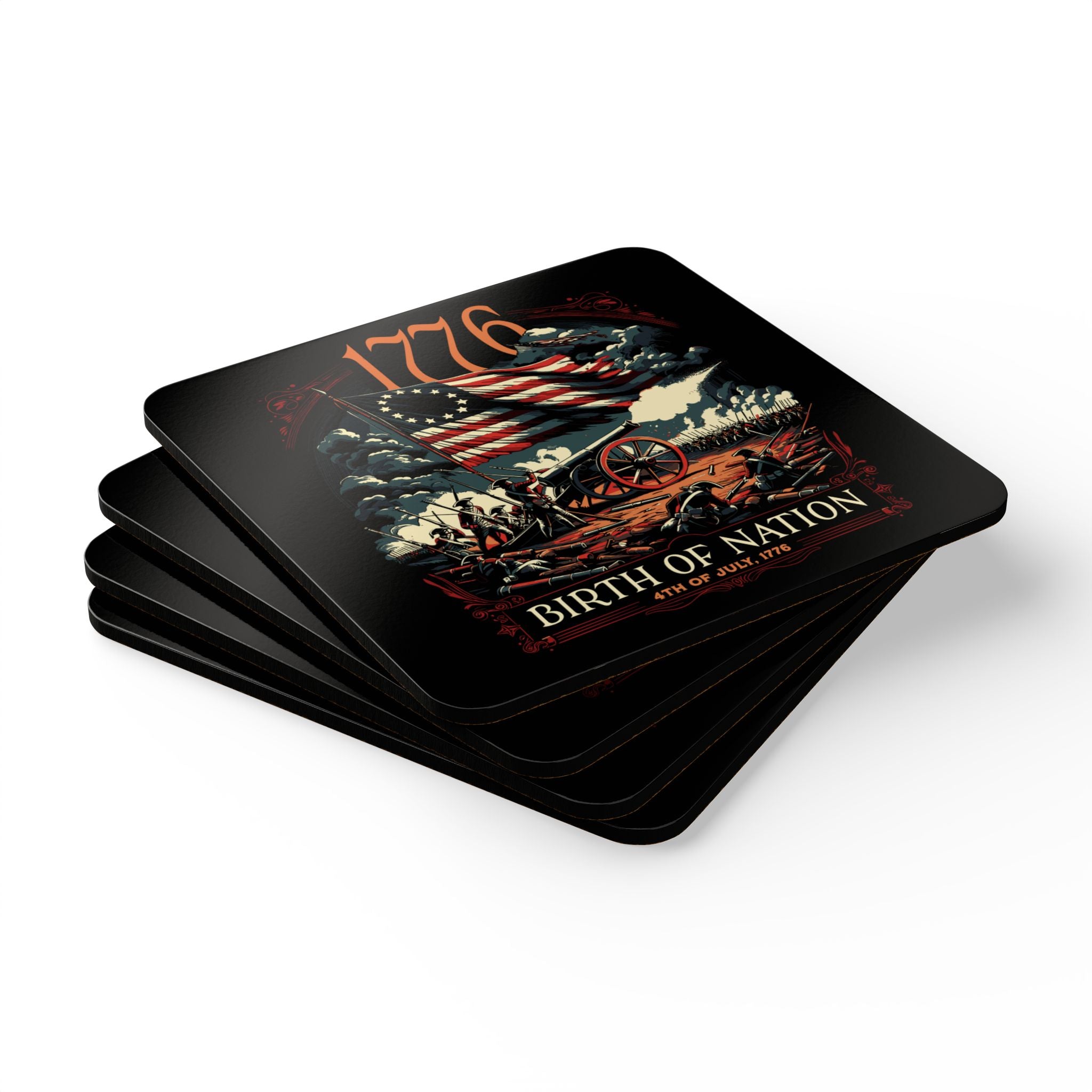 The 1776 'Birth of a Nation' Cork Coaster Set