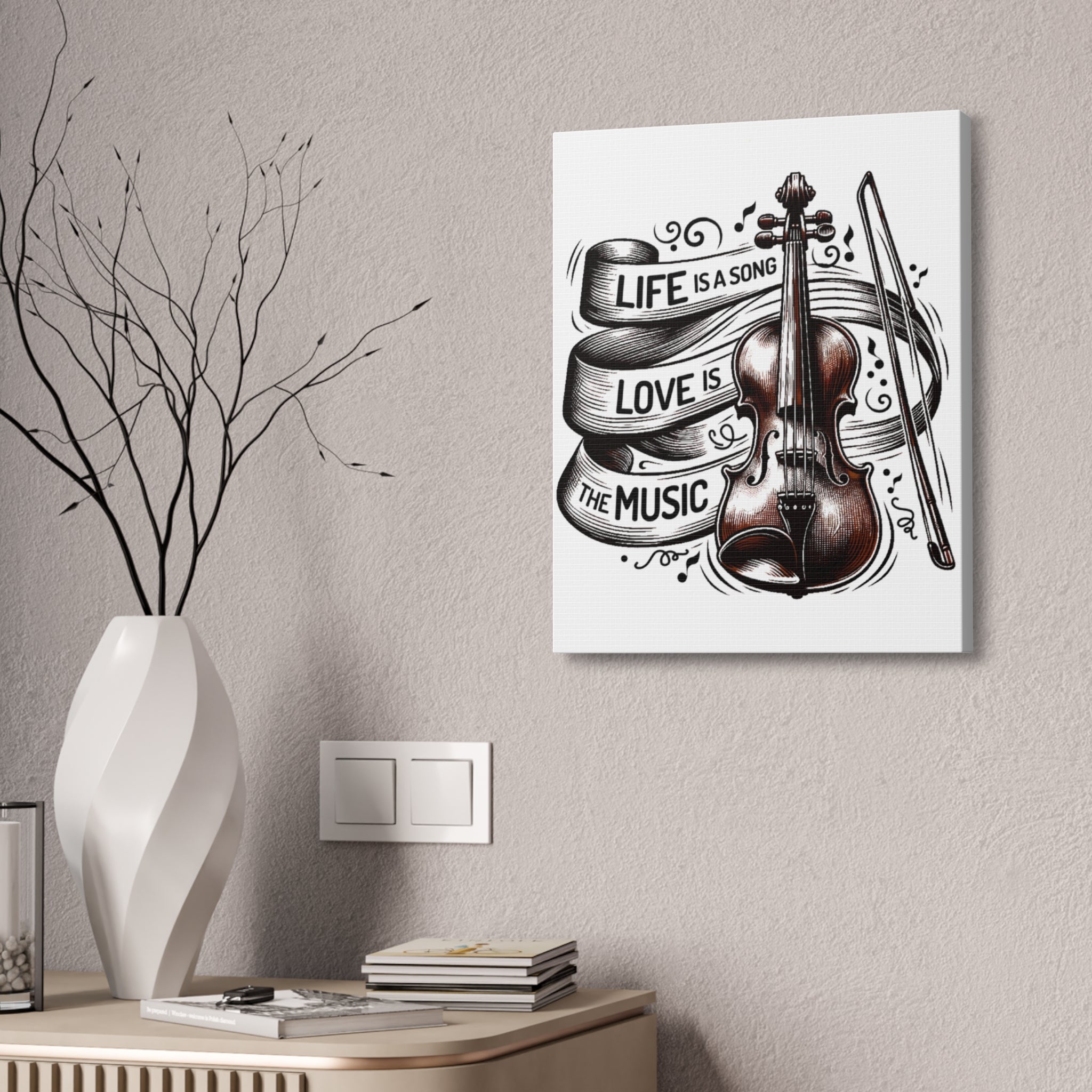 Violin Wall Art Canvas