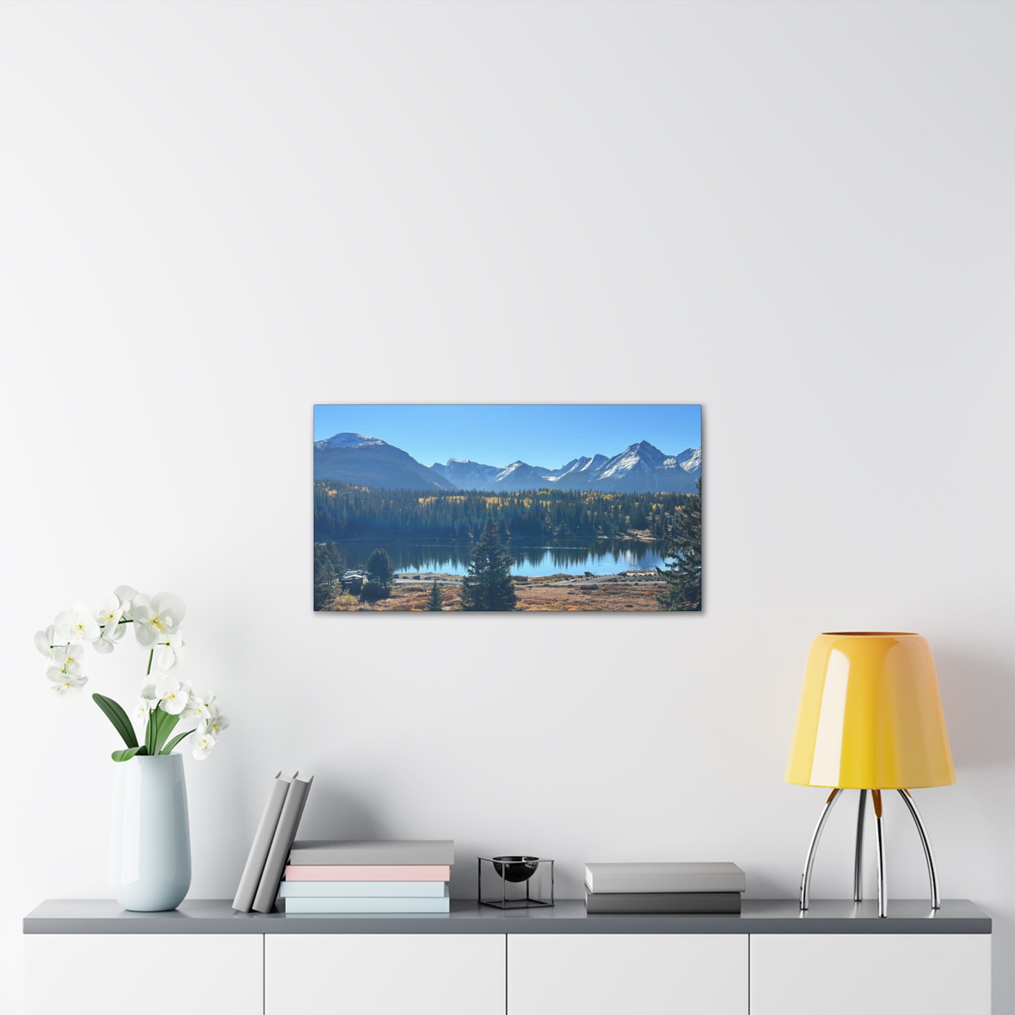 Mountain Lake Landscape Canvas