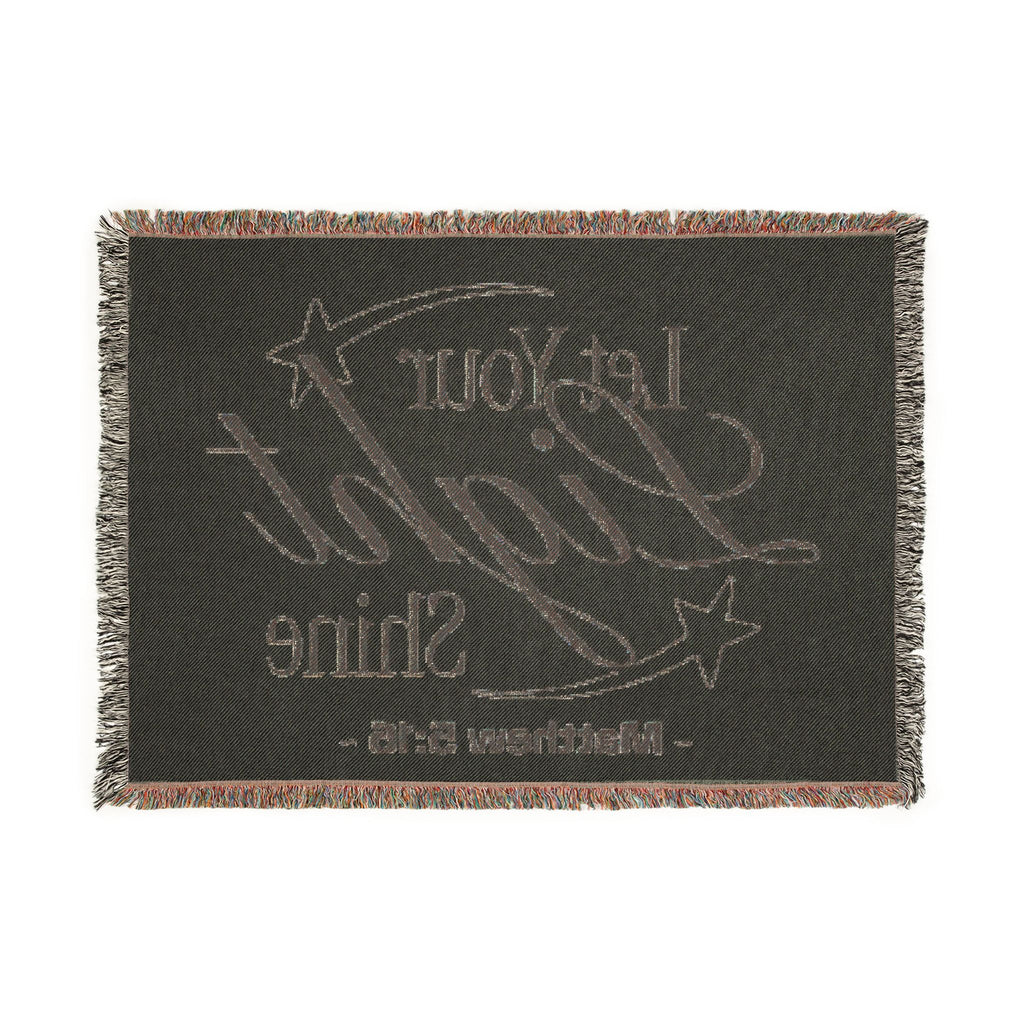 Let Your Light Shine Woven Blanket (Matthew 5:16)