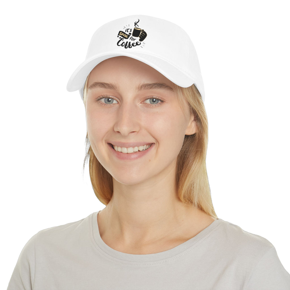 "It's Time for Coffee" Low Profile Hat