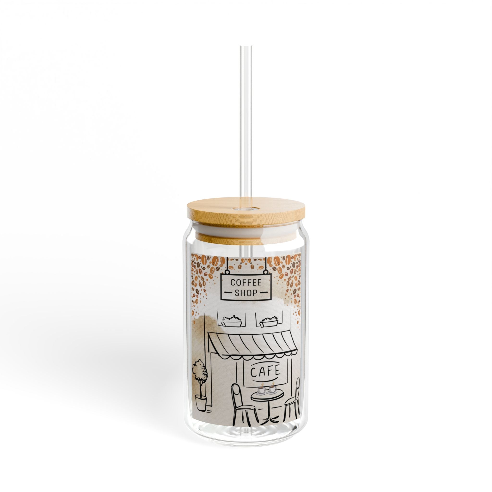 Coffee Shop Sipper Glass