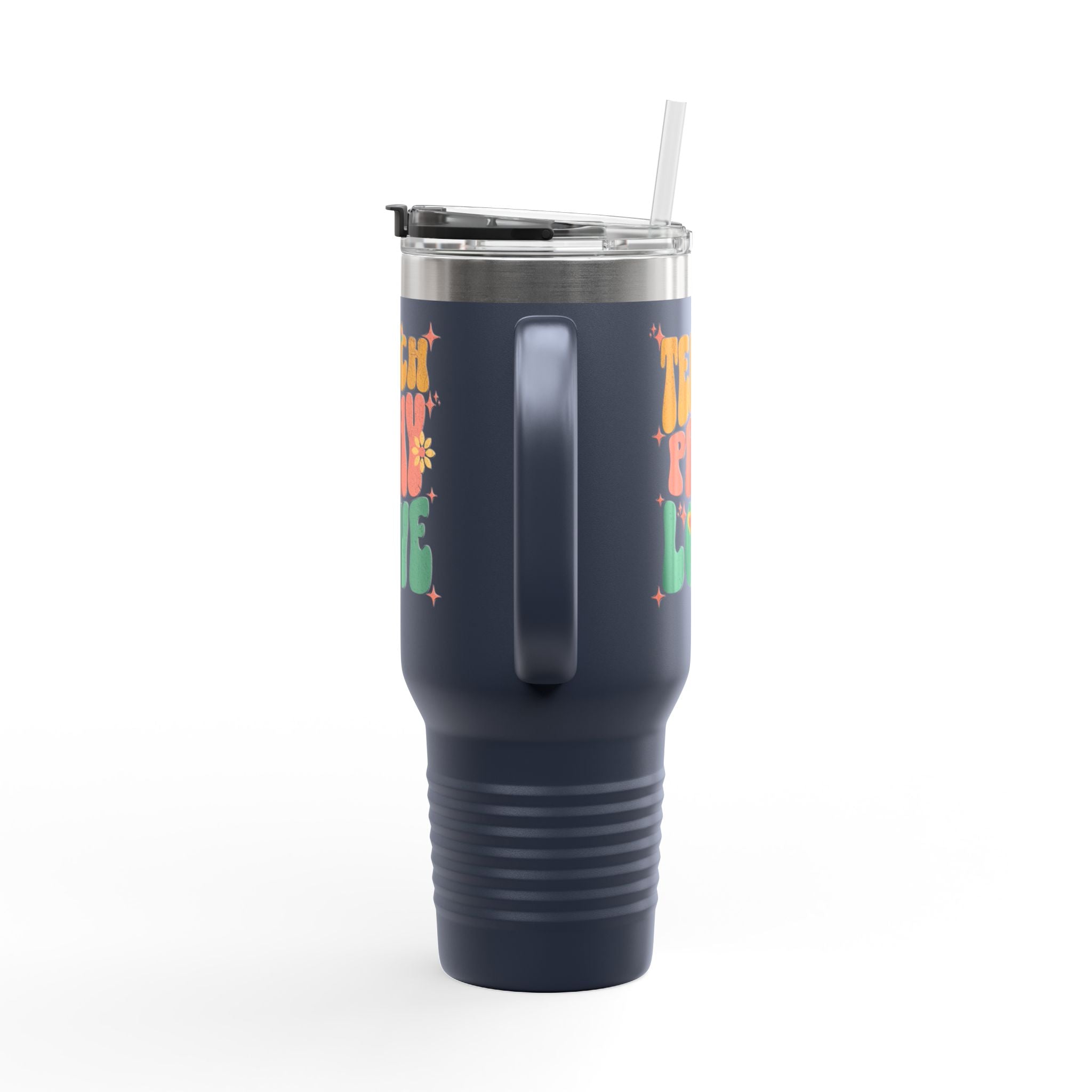 "Teach Pray Love" Retro Floral Tumbler (40oz.)