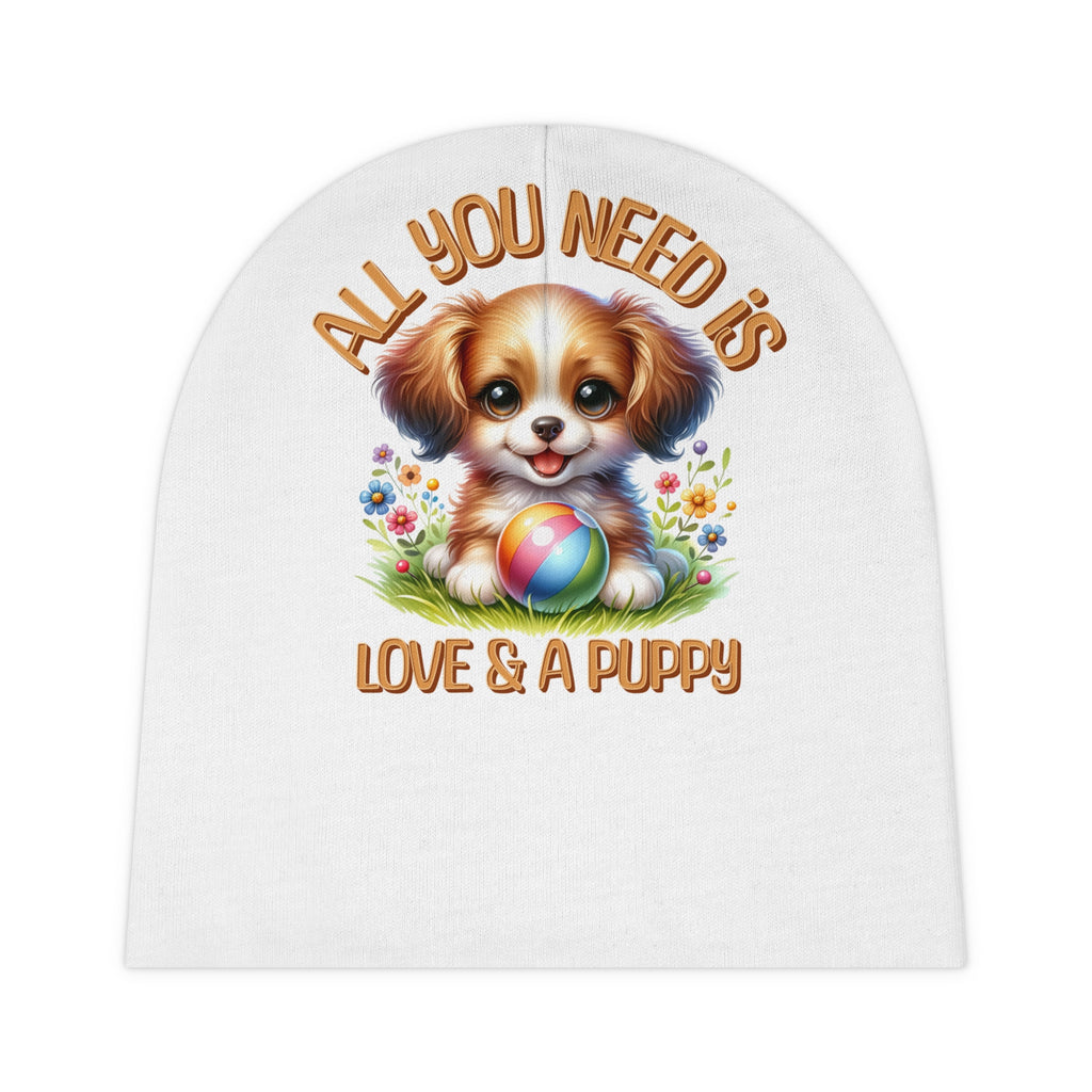 "All You Need Is Love & A Puppy" Puppy Infant Hat