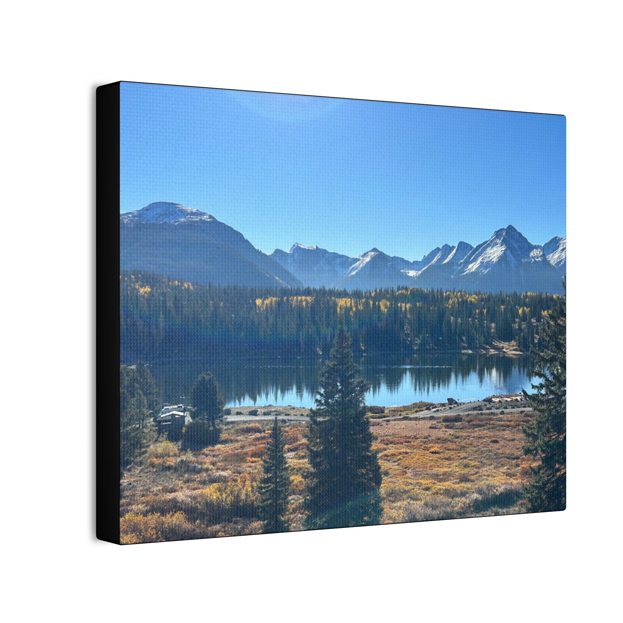 Mountain Lake Landscape Canvas