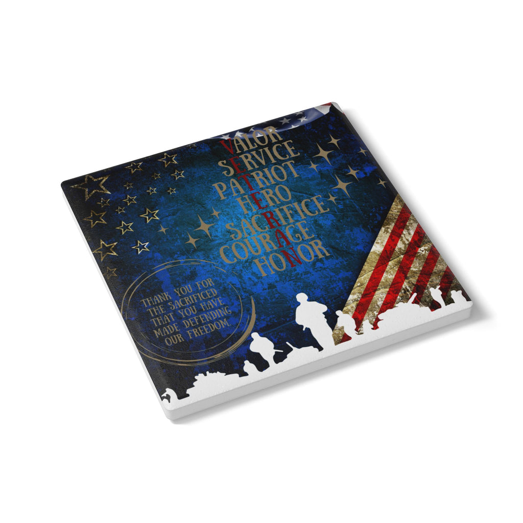 Veteran Tribute Ceramic Coaster