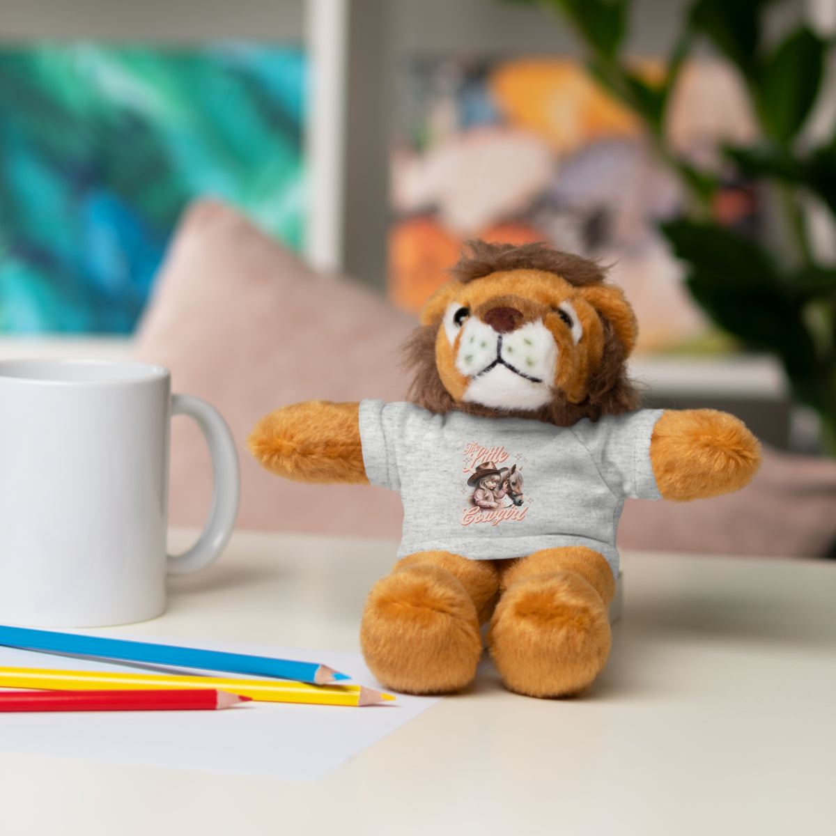 Plush Animal with 'The Little Cowgirl' Tee