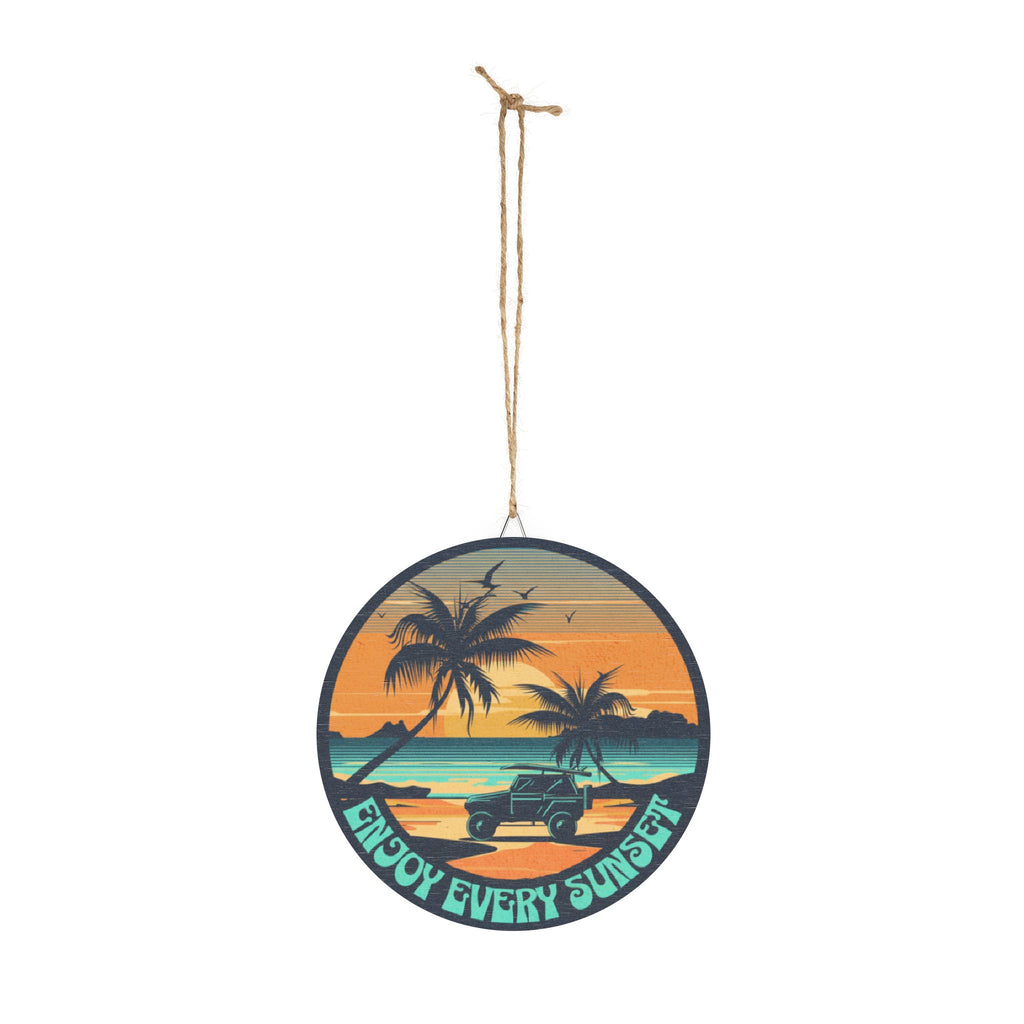"Enjoy Every Sunset" Beach Palm Wall Decor