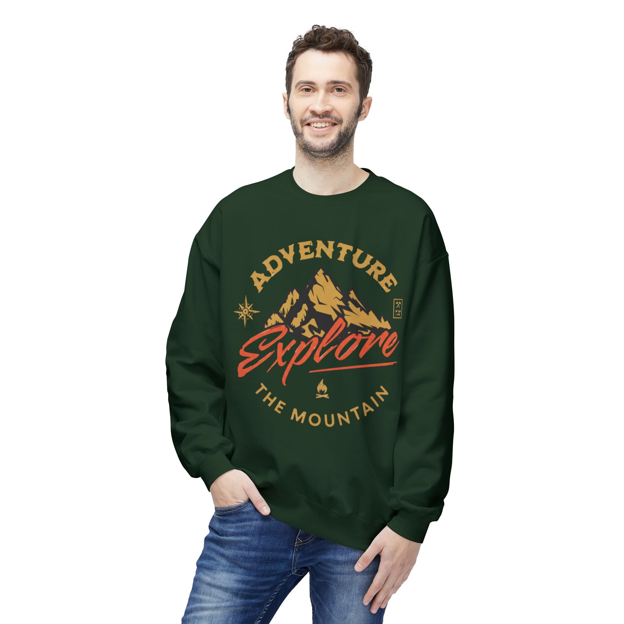Adventure Explore Mountain Crewneck