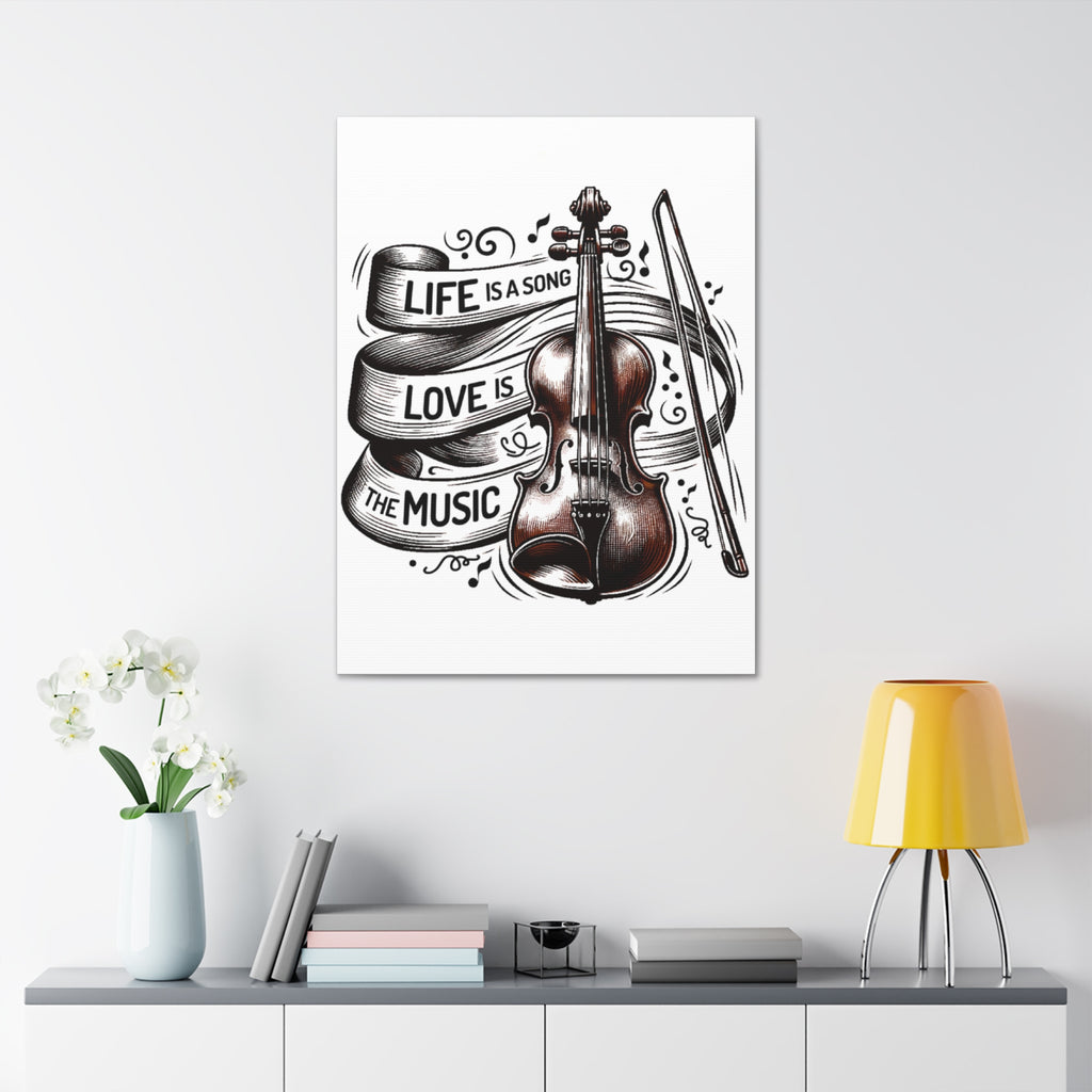 Violin Wall Art Canvas
