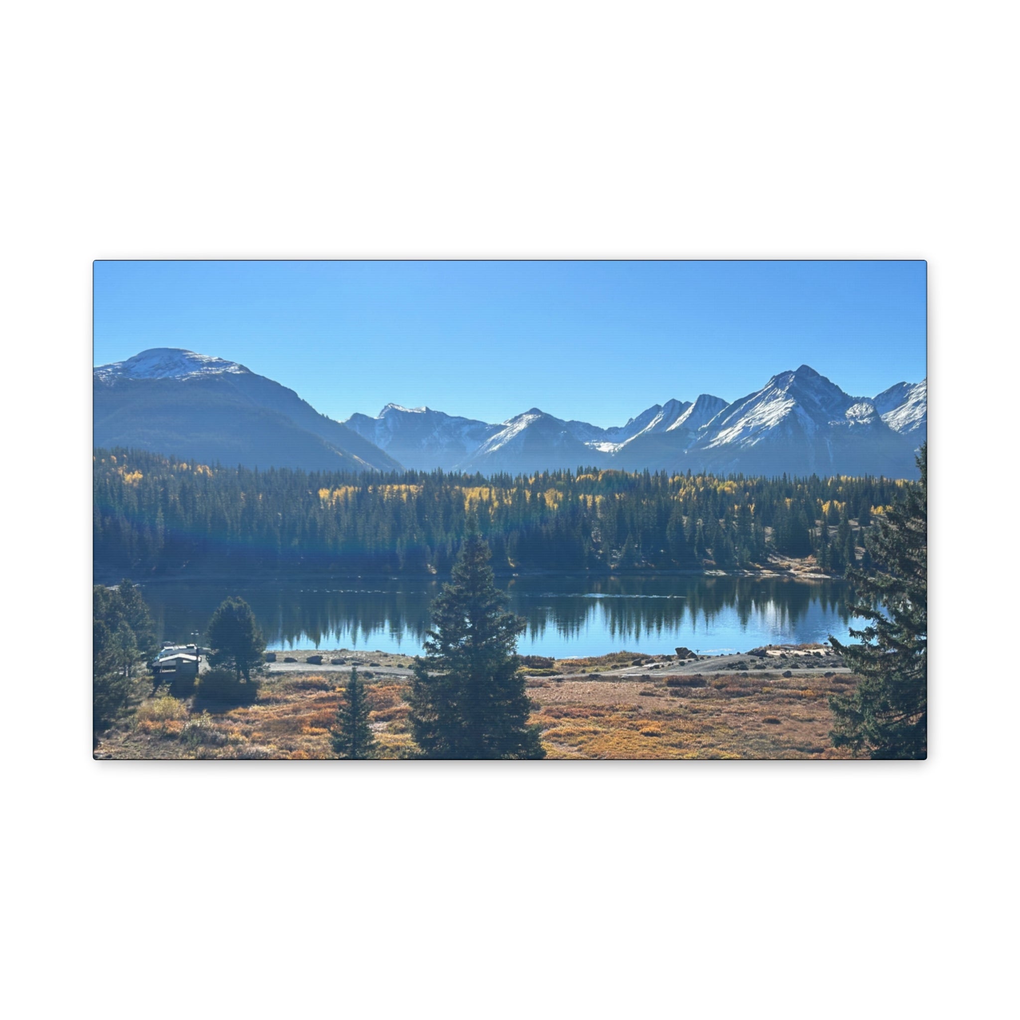 Mountain Lake Landscape Canvas