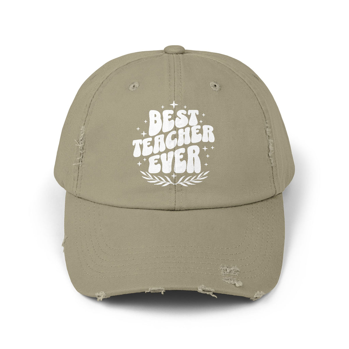 Best Teacher Ever Distressed Hat