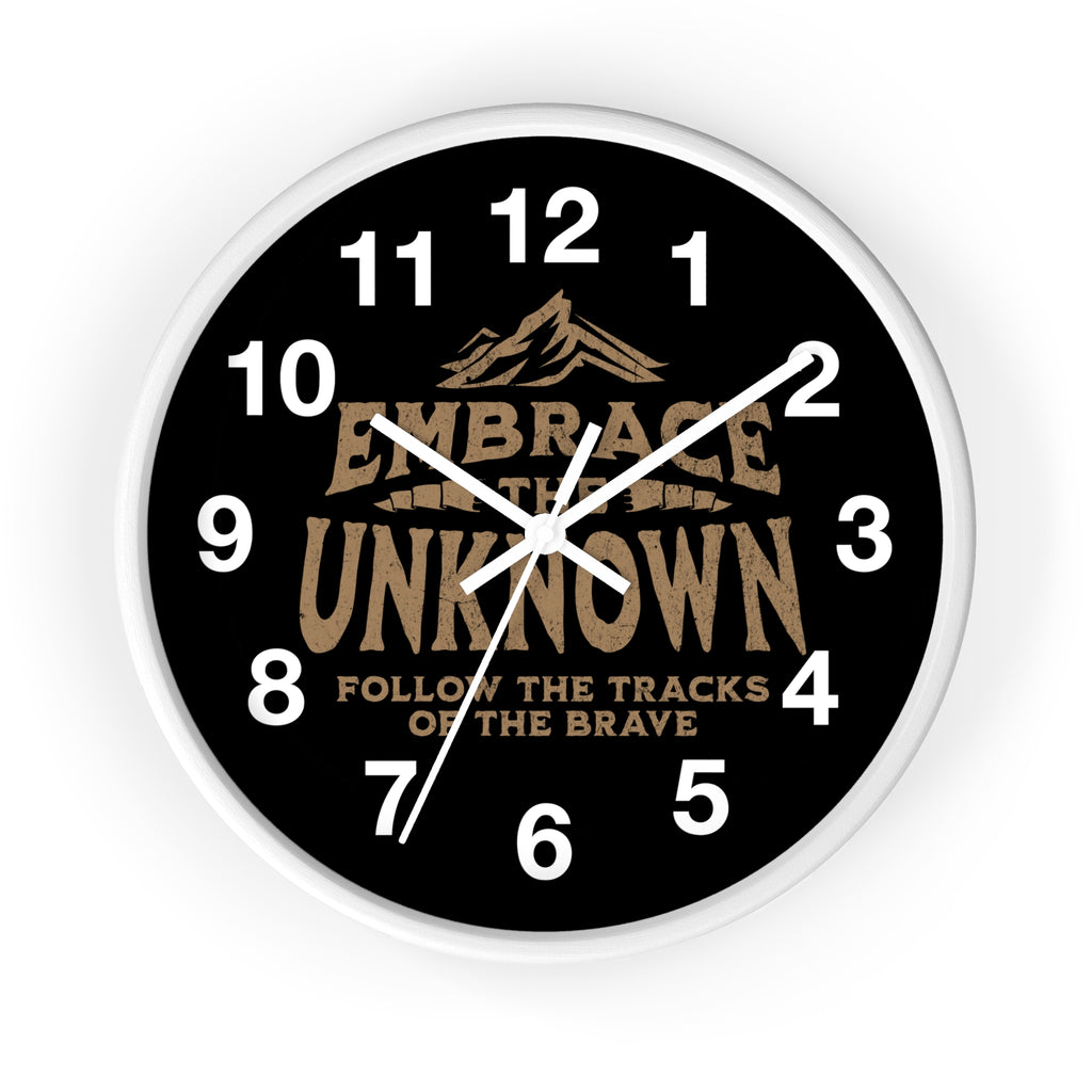 "Embrace the Unknown" Adventure Mountain Clock
