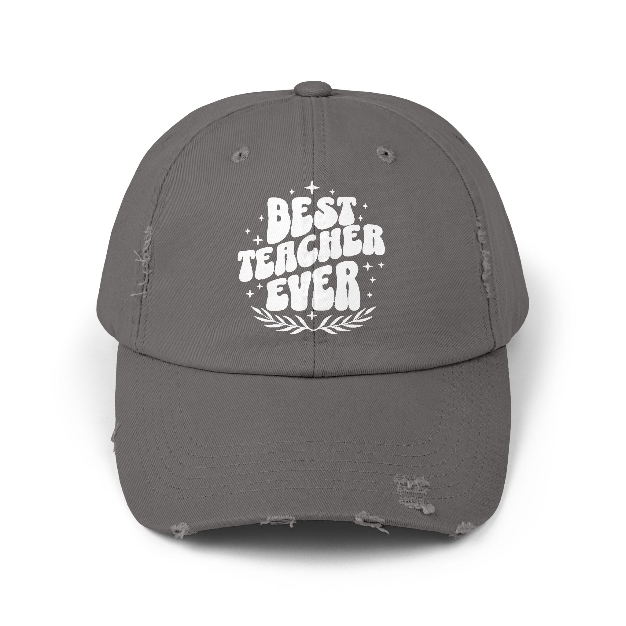 Best Teacher Ever Distressed Hat