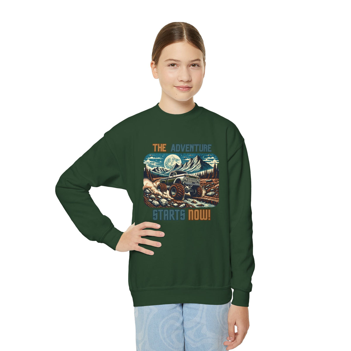 “The Adventure Starts Now” Youth Hoodie